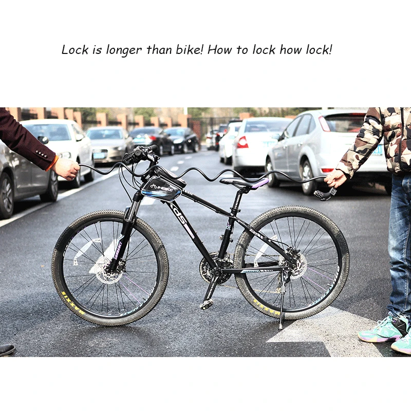 Inbike 1.8 м со светодиодной подсветкой велосипед кодовый замок противоугонная