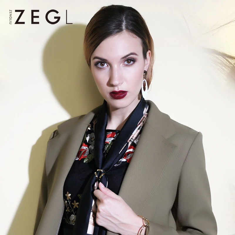 Женские овальные серьги ZEGL длинные в Корейском Стиле С ВОЛНИСТЫМ ЭФФЕКТОМ