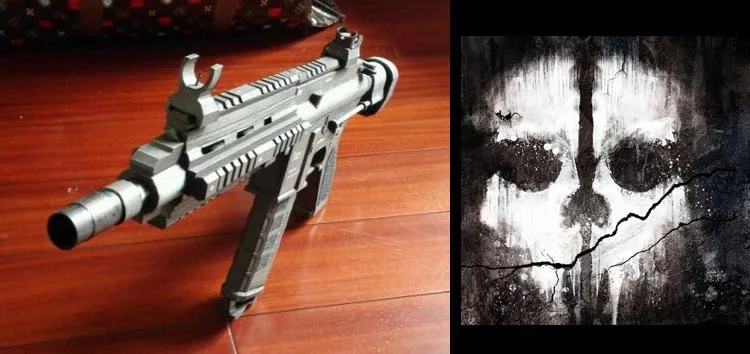 HK416C штурмовой пулемет Бумажная модель оружия пистолет 3D ручной работы рисунки стрельба игрушки