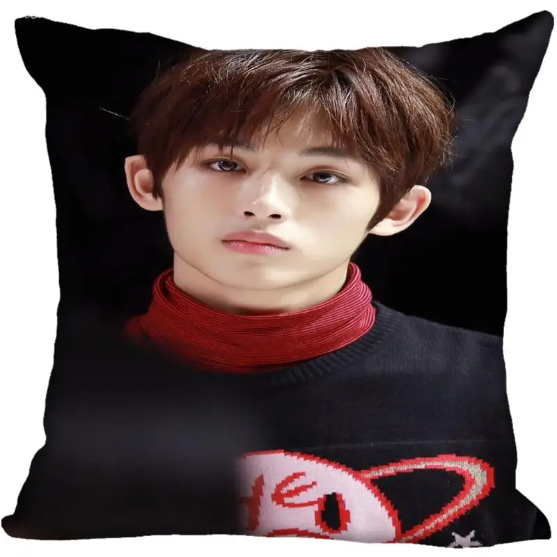 14 Fan Xi, хит, на заказ, KPOP, NCT, WINWIN, принтованная шелковая квадратная наволочка, для дома, декоративная, на молнии, атласная наволочка(одна сторона - Цвет: 14