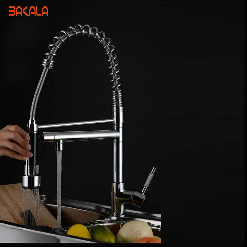 Кухонный кран Torneira Cozinha распылитель с двойным потоком весенний смеситель|faucet
