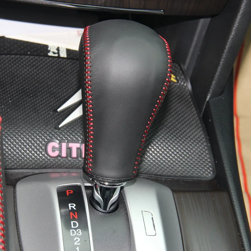 LS АВТО черный топ из натуральной кожи чехол для рычага переключения передач Honda