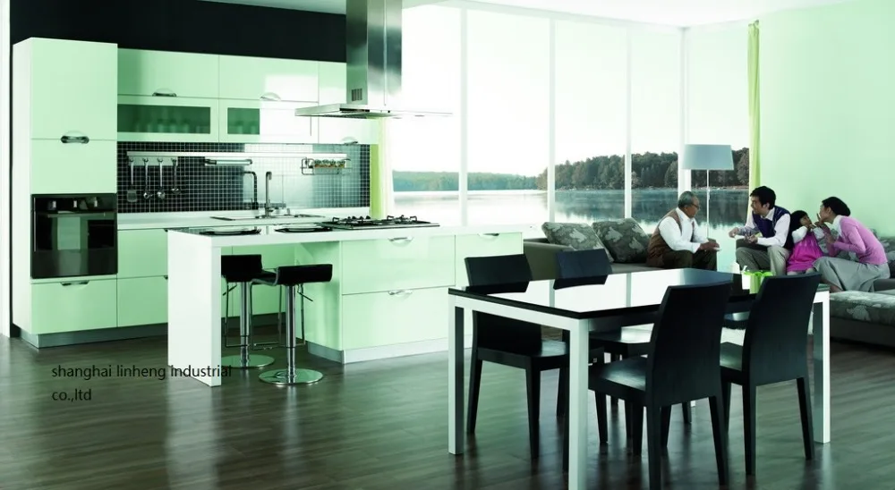 

High gloss/lacquer kitchen cabinet mordern(LH-LA059)