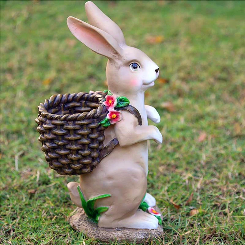 

Pastoral Simulation Animal Furnishing Resin Rabbit Decoration Crafts Outdoor Park Figurines Ornaments Courtyard Accessories Art