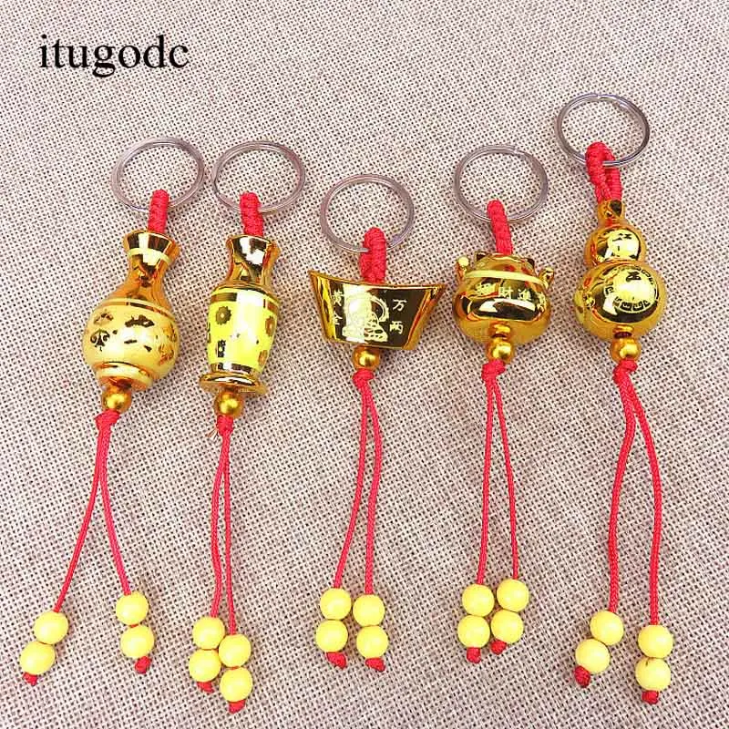 Itugodc 2019 Новые брелки Lucky Cat слитка смолы подъемника Брелки кулон рекламные