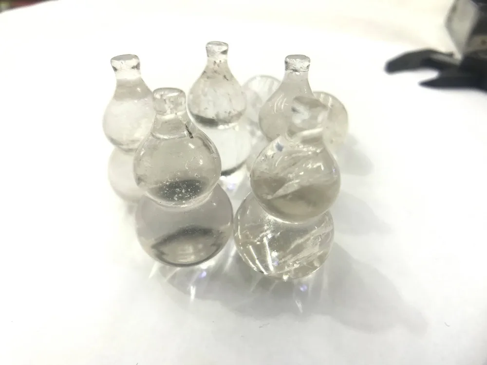 

2pcs/lot Calabashs Carving Shape Quartzs,Crystals beads Jewelry Making Beads Pendants Wholesale For DIY Necklace