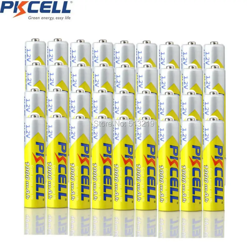 40 шт PKCELL 1 2 v 850mah AAA батарея nimh перезаряжаемые батареи до 1200 круг раз для фонарика