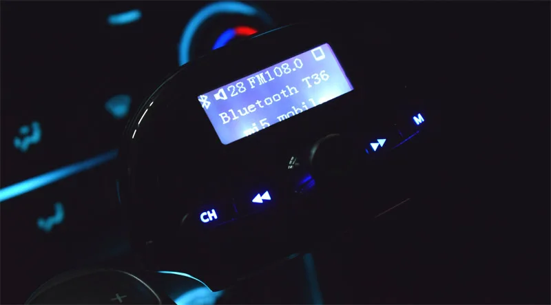 AGETUNR T36 Bluetooth автомобильный комплект громкой связи набор fm-передатчик MP3 музыкальный плеер QC 3,0 быстрая зарядка, 3 usb порта Поддержка TF и U диск