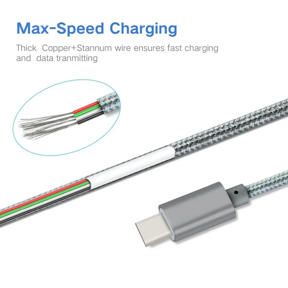 USB Type C Кабель Синхронизации Данных Зарядное Устройство для Huawei P9 плюс Mate 9 LG G5 Xiaomi 5