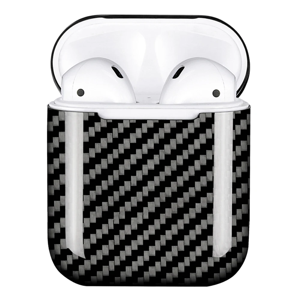 Чехол С пылезащитной заглушкой для AirPods чехол из настоящего углеродного волокна
