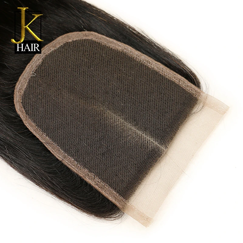 Синтетическое закрытие шнурка Remy бразильские прямые человеческие волосы 4x4