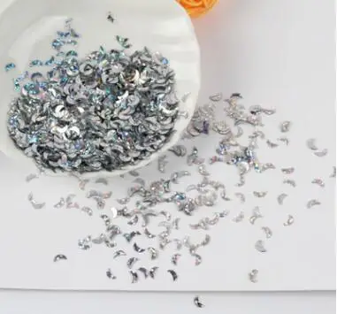 silver 2000 шт ПВХ Луна блёстки конфетти для свадебной вечеринки сердце для душа ребенка конфетти глаз Макияж ногтей Луна красота патч для дня рождения - Цвет: silver