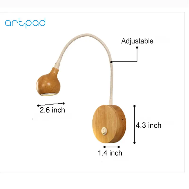 Artpad Японские Настенные светильники декоративные 110-240 В 5 Вт для помещения из