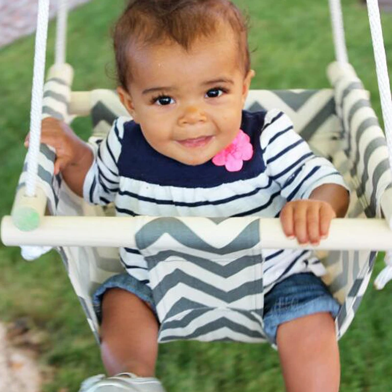 Подвесное кресло качели для детей безопасный подвесной гамак из холщового и