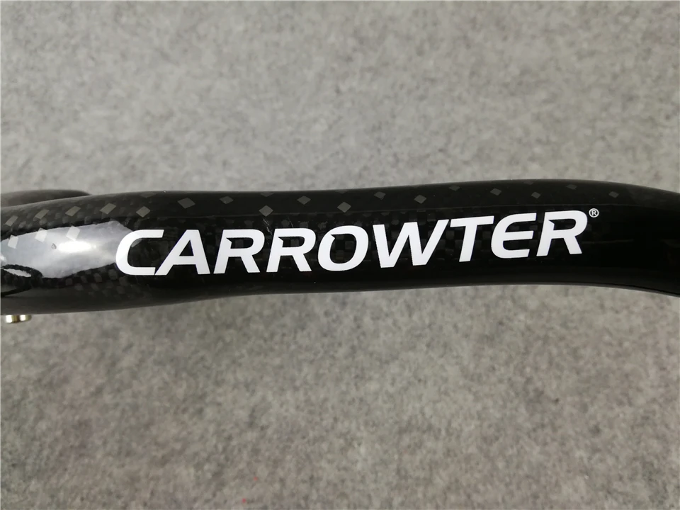 Труба из углеродистого волокна 3K глянцевый красный логотип черный CARROWTER C10 углеродное волокно для велосипеда, руль с 400/420/440 мм* 90/100/110/120 мм для вашего выбора