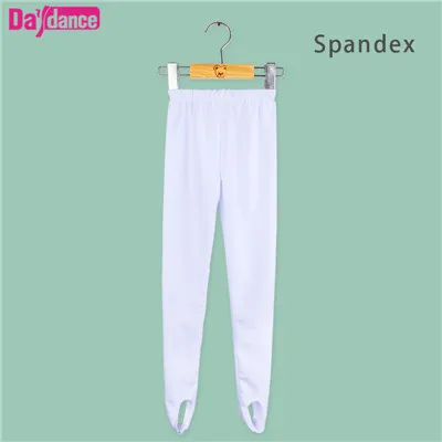 White Spandex Детские Балетные колготки для девочек, колготки, детские леггинсы для танцев, хлопок, спандекс, Йога, гимнастика, штаны для танцев - Цвет: White Spandex