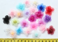 300pcs handmade organza flowers in variety colors 24mm wholesale free shipping