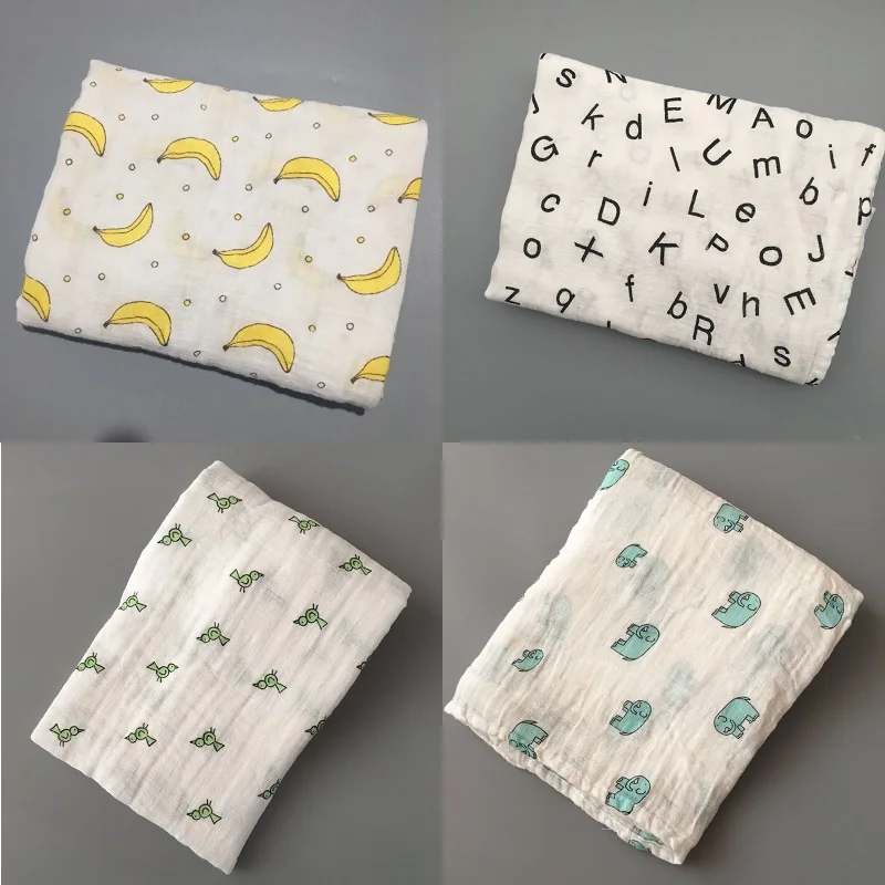 

4Pcs/Lot 100% Cotton Baby Blankets Breathable Newborn Wrap Summer Baby Infant Bath Towel Kids Cotton Quilt Bedding