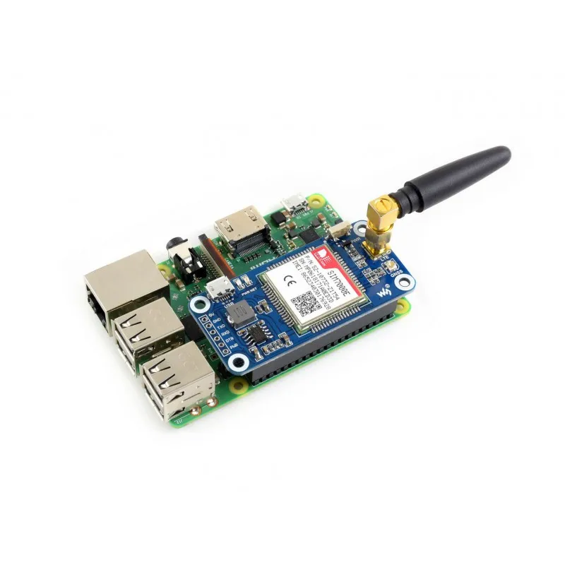 Шапка NB-IoT/eMTC/EDGE/GPRS/GNSS для Raspberry Pi на основе SIM7000E совместима с Raspberry Pi 3 Model B+/Модель B/Zero/W