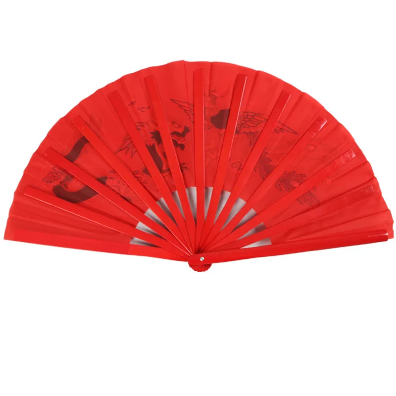 Фанат кунг-фу тайчи красная бамбуковая кость и Феникс уличный фитнес-шоу с веером