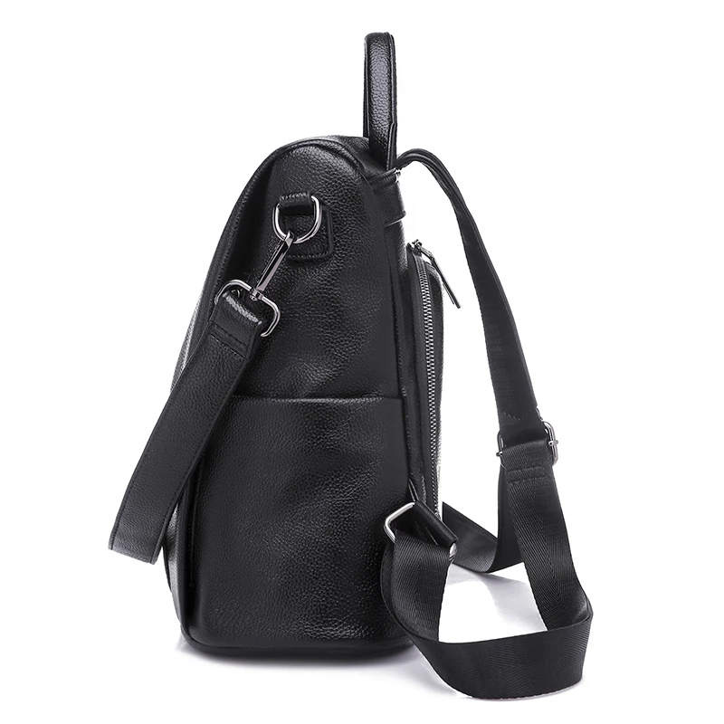 Повседневный Женский винтажный рюкзак из искусственной кожи мягкая сумка для