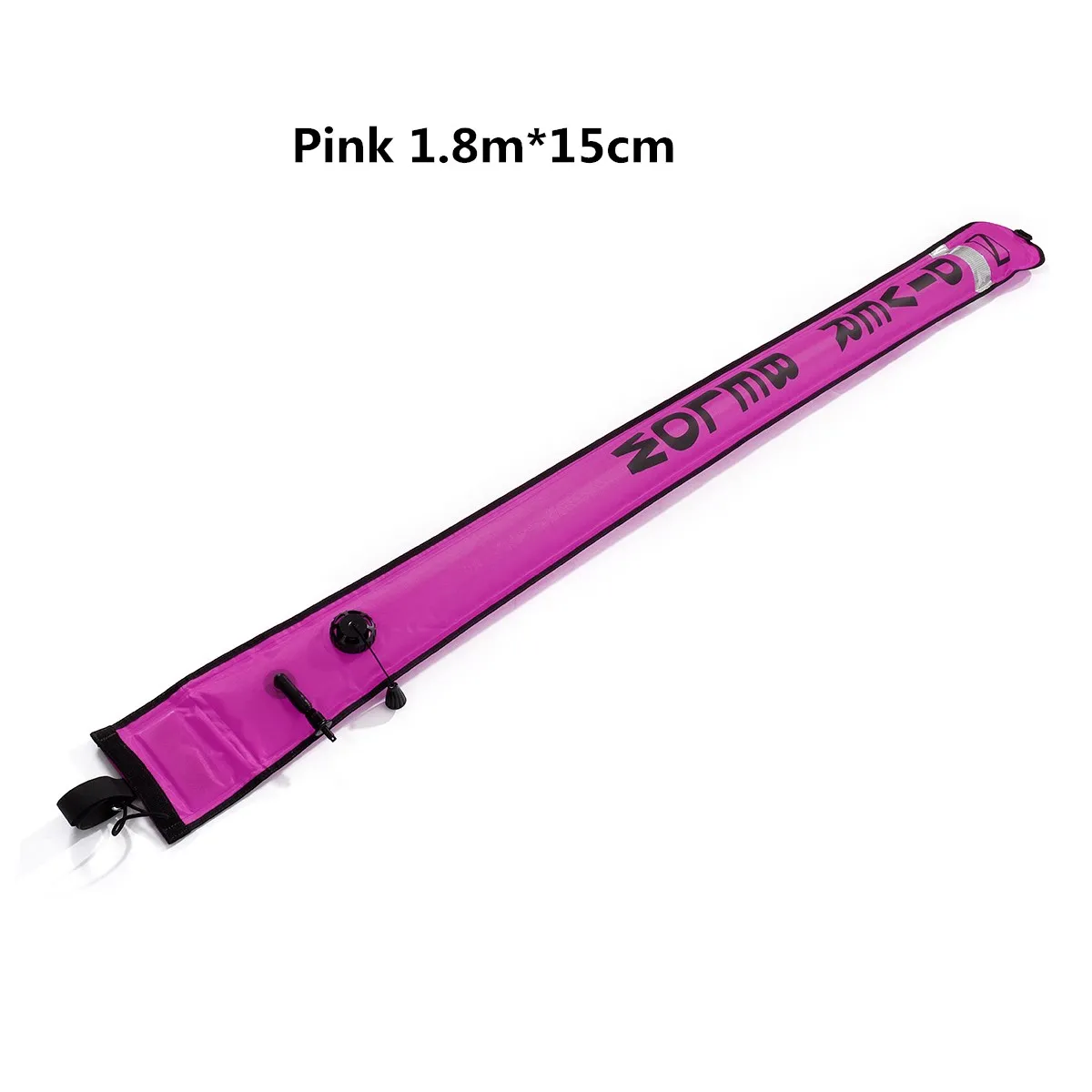 1.8mx15cm pink 1/1. 2/1. 5/1. 8 м буй для дайвинга Дайвинг поверхности маркерный буй SMB подводный Детская безопасность сигнала буй поплавок надувные трубки колбаса - Цвет: 1.8mx15cm pink