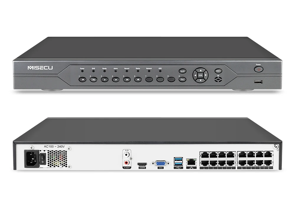 MISECU H.265 16CH 5MP 4MP 3MP 48V настоящий POE NVR XMEYE P2P ONVIF сетевой видеорегистратор для POE IP камеры CCTV системы с 4 ТБ HDD