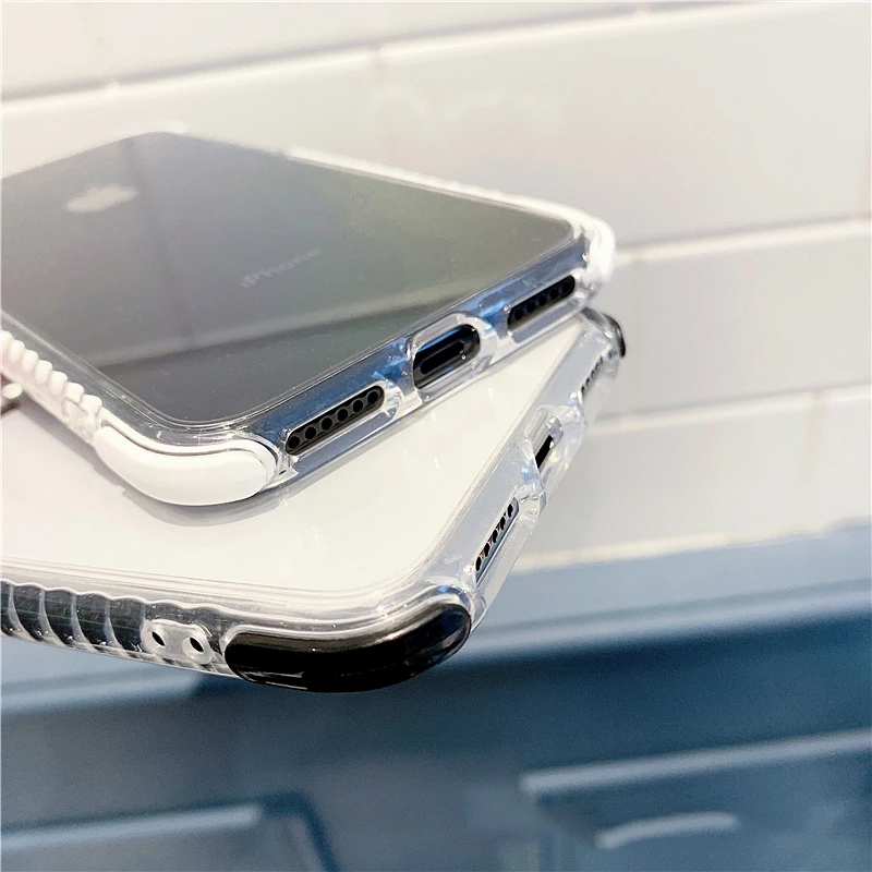 Прозрачный Жесткий ПК Противоударный бампер чехол для iPhone 7 Чехол 8 XR XS Max 8Plus