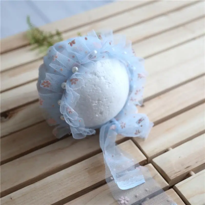 Baby Photography Hat Newborn Lace Cap White Ruffle Bonnet for Photoshoot Infant Beanie | Детская одежда и обувь