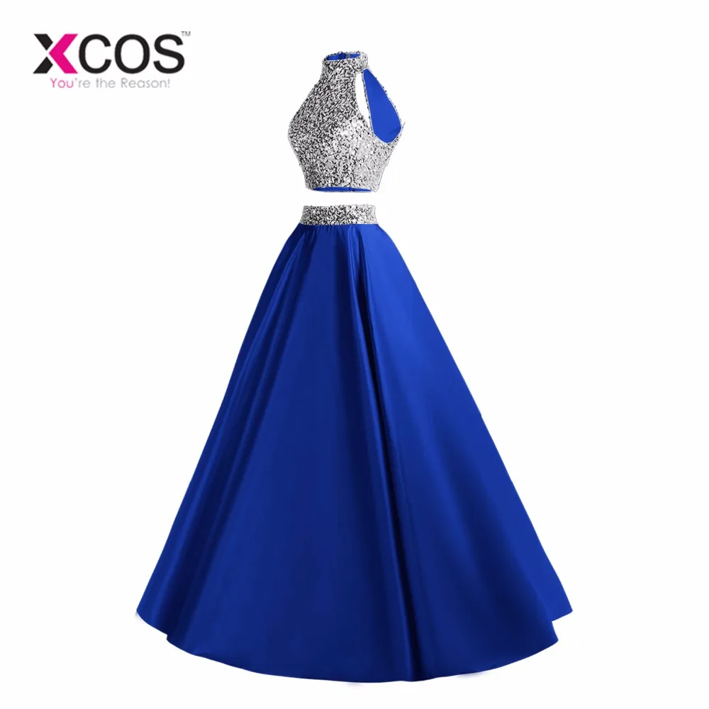 Королевские синие длинные элегантные платья для выпускного вечера 2019 vestido gala