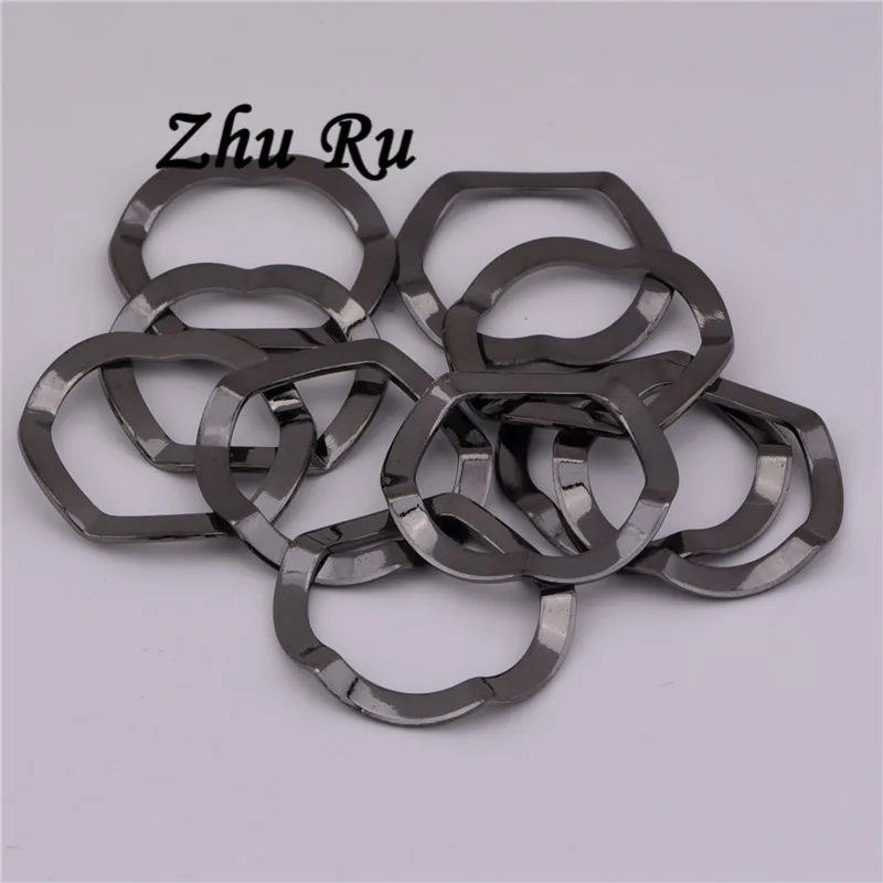 10 шт./лот ZHU RU 25 мм медные DIY аксессуары волнистые пончики плавающие кольца для