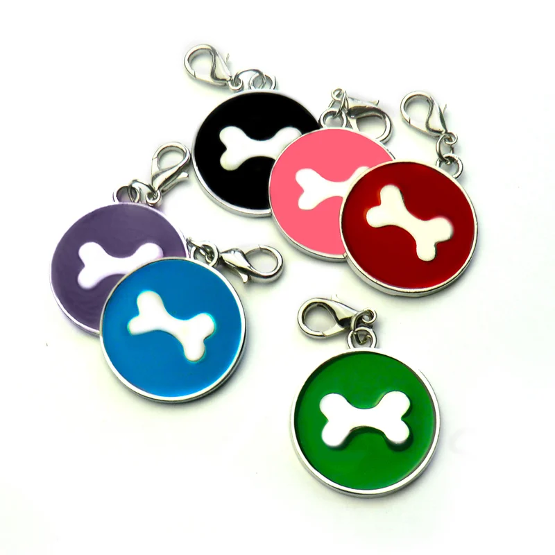

100 pcs/lot Anti-lost ID Name Tag Pet Dog Bone Shaped Stainless Steel Cat Handmade Double Sided Customized Engraved Dogs ID Tags