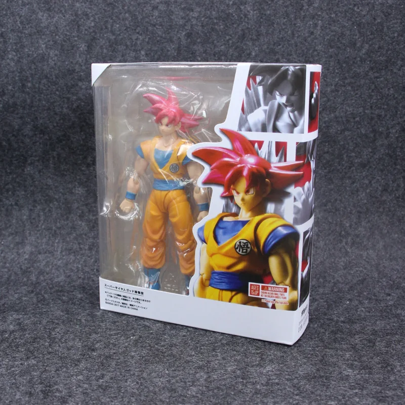 Аниме Dragon Ball Z Super Saiyan God Goku шарнир подвижная ПВХ фигурка Коллекционная модель