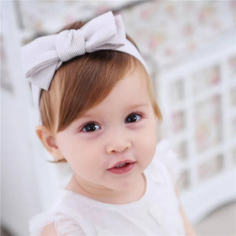 1pc Girl Boys Bow Hair Bands Double Bowknot Headband for kids Cotton Stripe Hairband Headwear Turban Girls Accessories | Детская одежда