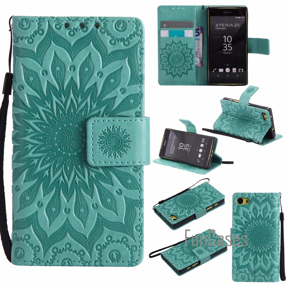 Рельефный чехол на магнитном замке coque sony Xperia Z5 компактный fundas E5803 E5823 4 6 &quot+