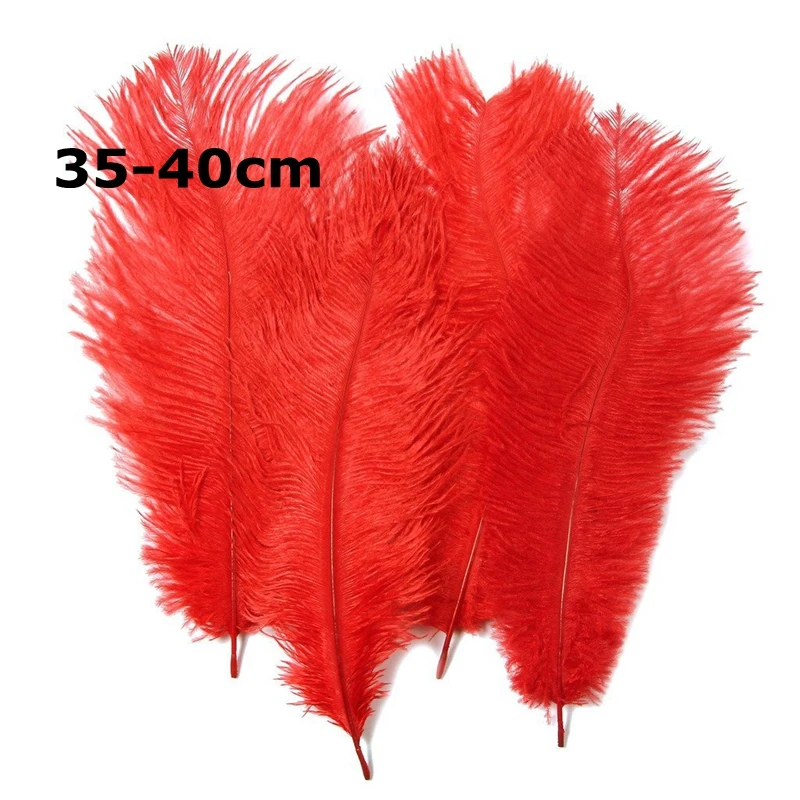 50pices/lot Red color Dyed wedding ostrich feathers size 15cm to 70cm long diy plumes party accessorys Carnival Plumas | Дом и сад
