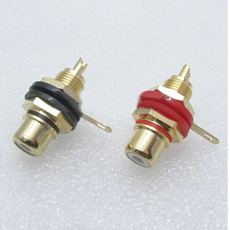 Пара разъемов типа банан позолоченная медь RCA штекер стерео усилитель для