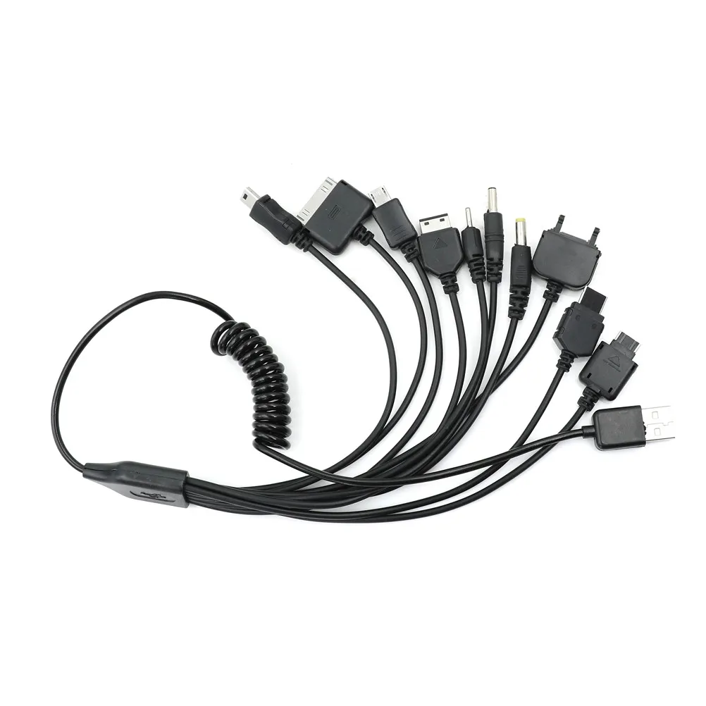 Универсальное многофункциональное зарядное устройство 10 в 1 USB кабель для