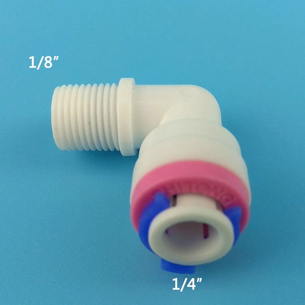 50 шт. 1/8 &quot 1/4&quot обратный клапан queck совместных одноходовым клапаном локоть