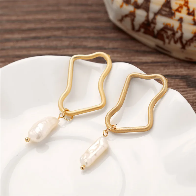 Корейский пресноводный жемчуг серьги для женщин сердце круг длинные висячие