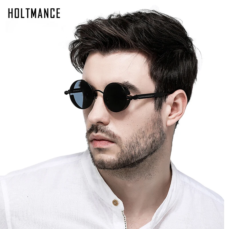 

Vintage Polarized Steampunk Sunglasses Retro Personality Round Women Men Sun Glasses Punk Steam Male Female Circle Sunglass