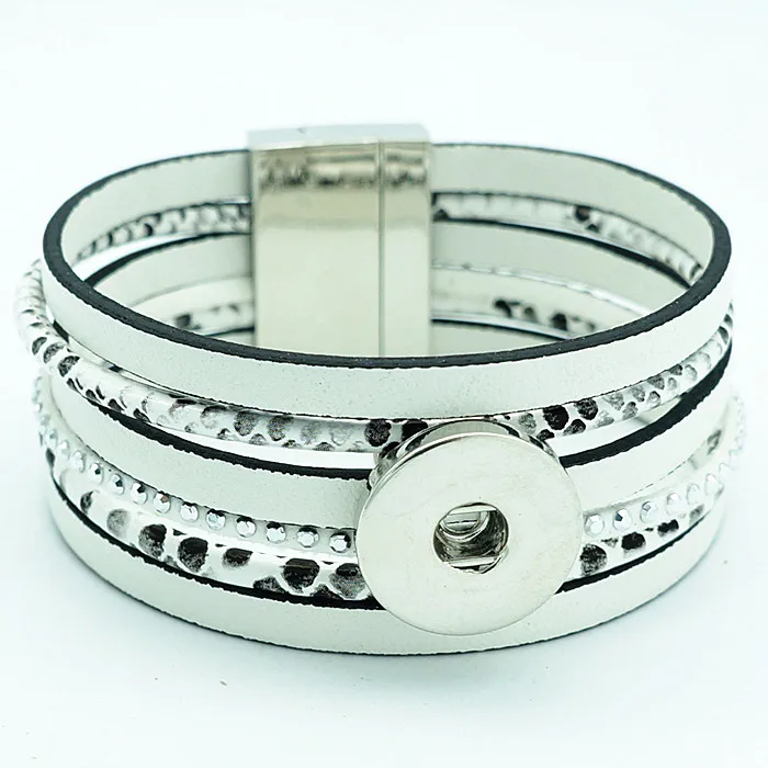 Новый модный красочный кожаный многослойный браслет SE0124 застежка на запястье