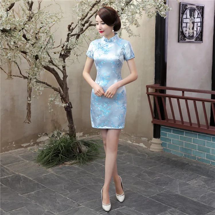 Style 3 Новое китайское платье vestidos mujer, женское шелковое атласное платье Cheongsam Qipao с драконом и Фениксом, китайское традиционное платье, размер S-6XL - Color: Style 3