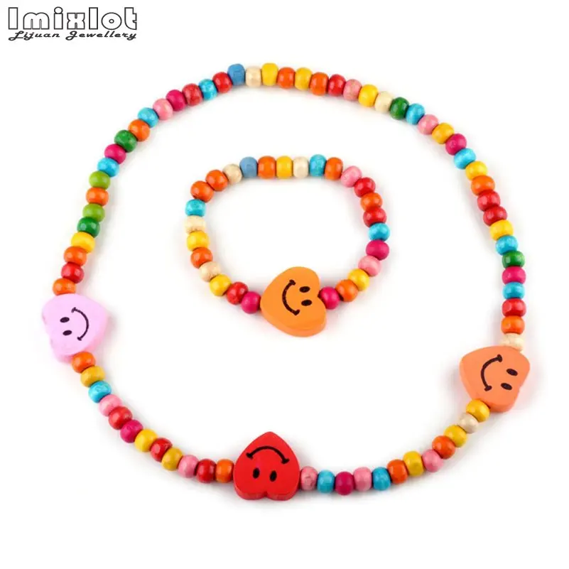 Детский комплект украшений Smile Heart Dragonfly набор из деревянных бусин и браслета для