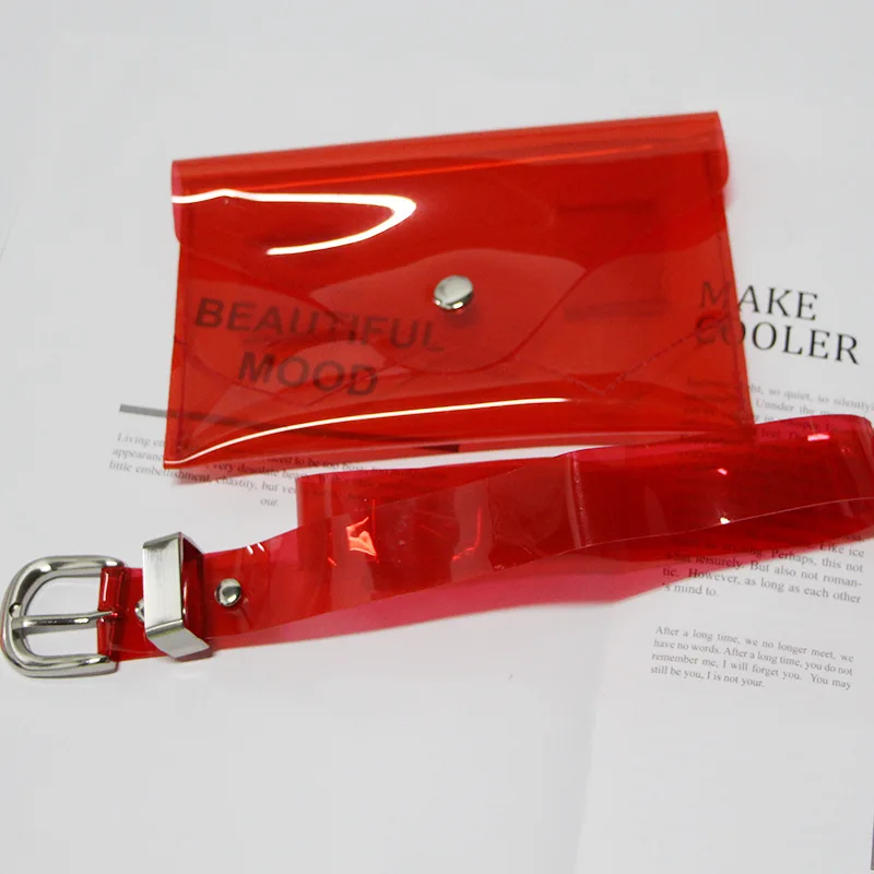 2020 модная прозрачная неоновая сумка Детская поясная Женская летняя ПВХ