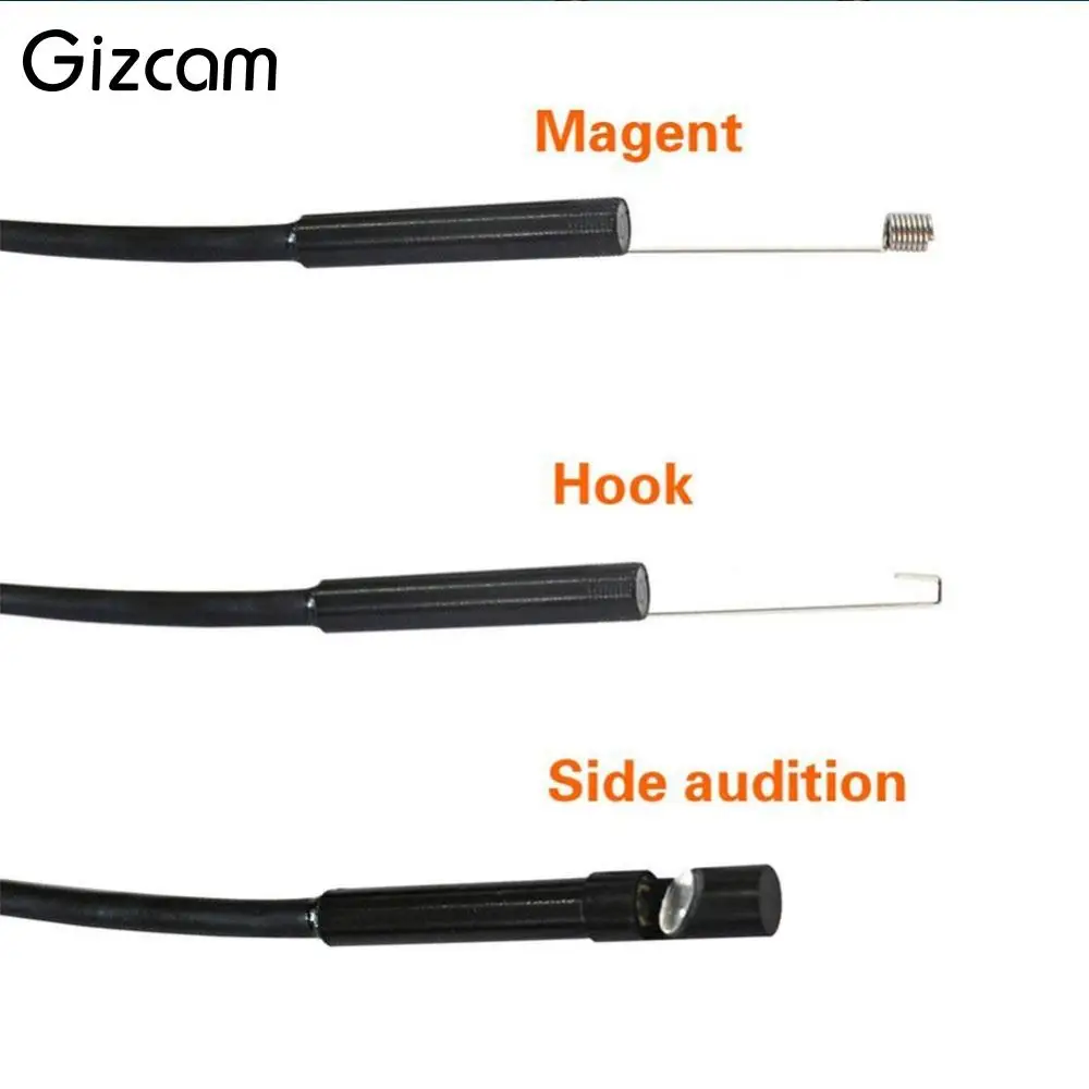 Портативный эндоскоп Gizcam 7 мм IP67 водонепроницаемый Android камера для проверки видео