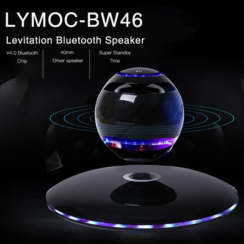 Новый Магнитный левитирующий беспроводной Bluetooth динамик мульти светодиодный