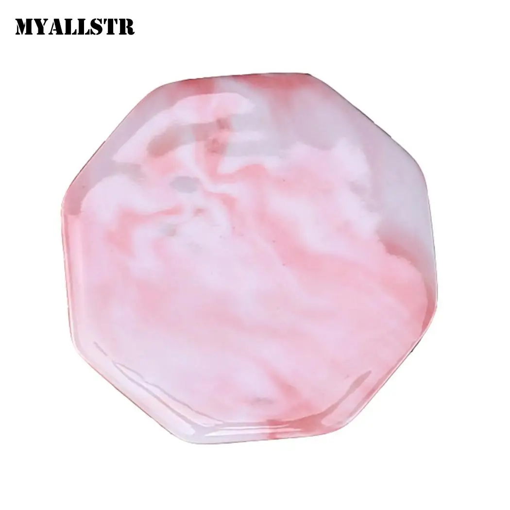 Marble Pattern Coaster Irregular Square Round Coffee Ceramic Cup Insulation Home | Дом и сад