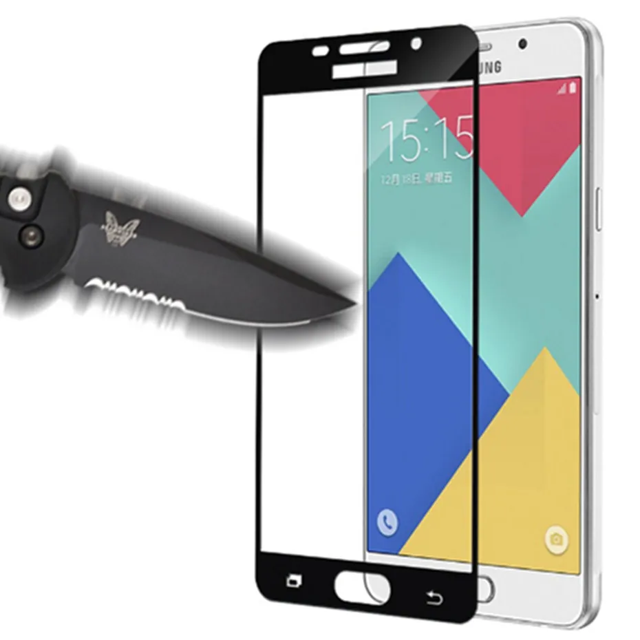 Полное покрытие Защитное стекло для Samsung Galaxy A3 A5 A7 J3 J5 J7 2016 2017 J330 J530 J730 Защитная