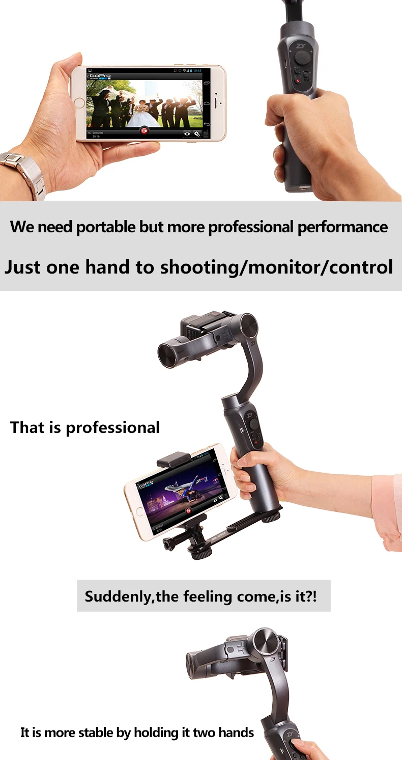 Zhiyun Smooth 4 Gopro Крепление для смартфона экшн-камеры видоискатель для feiyu g6 g6 plus osmo pocket hohem isteady pro 2 Gimbal